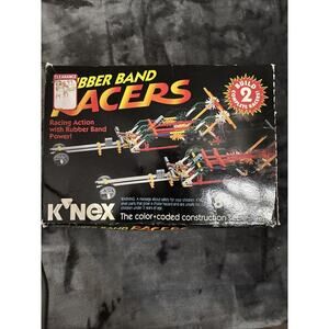 Vintage 90s 1994 K'NEX Rubber Band Racers 2 Models Construction